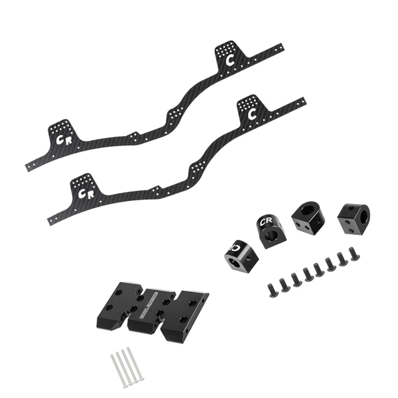 Kit de chasis de fibra de carbono LCG, marco de placa de deslizamiento de riel para Axial SCX10 1/10 RC Crawler, Centro inferior de actualización de bricolaje, 1