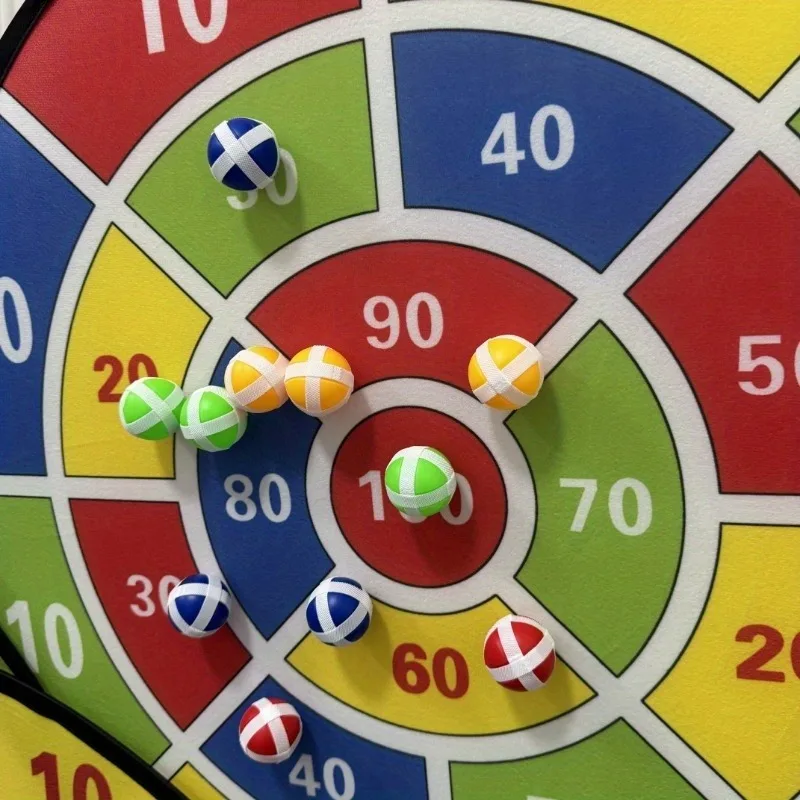 Juego de dardos con bolas de 12 Uds., juguetes interactivos textiles suaves para padres e hijos, actividad familiar segura para interiores/exteriores