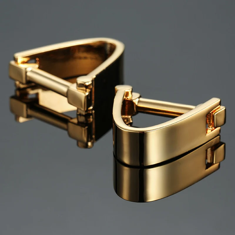 

High Quality Stainless Steel Polished Cufflinks New Fashion Men's U-shaped Elegant Gentleman French Cufflinks Cufflinks