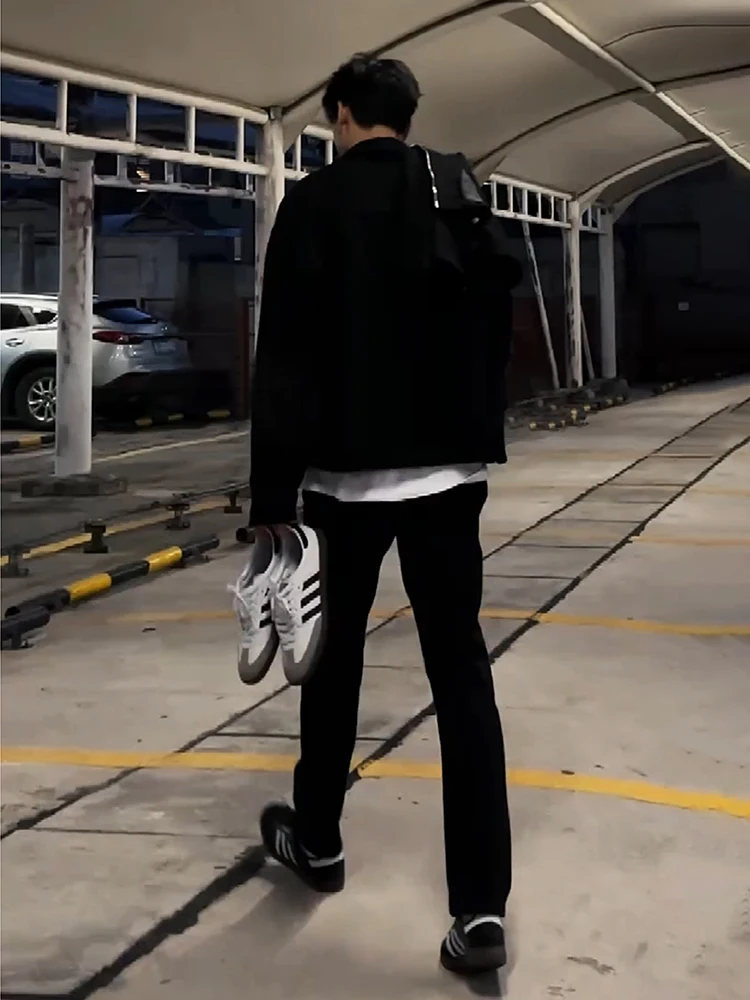 

Мужские джинсы Bla Fce с мягкой подкладкой, широкие, прямые, слегка расклешенные, осенне-зимние, в американском уличном стиле