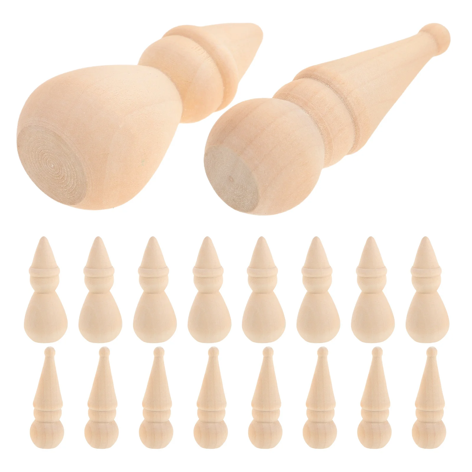 

20Pcs Wooden Snowman Ornaments Unfinished Craft Pegs for DIY Painting Christmas Decor Art Projects Holiday Crafts