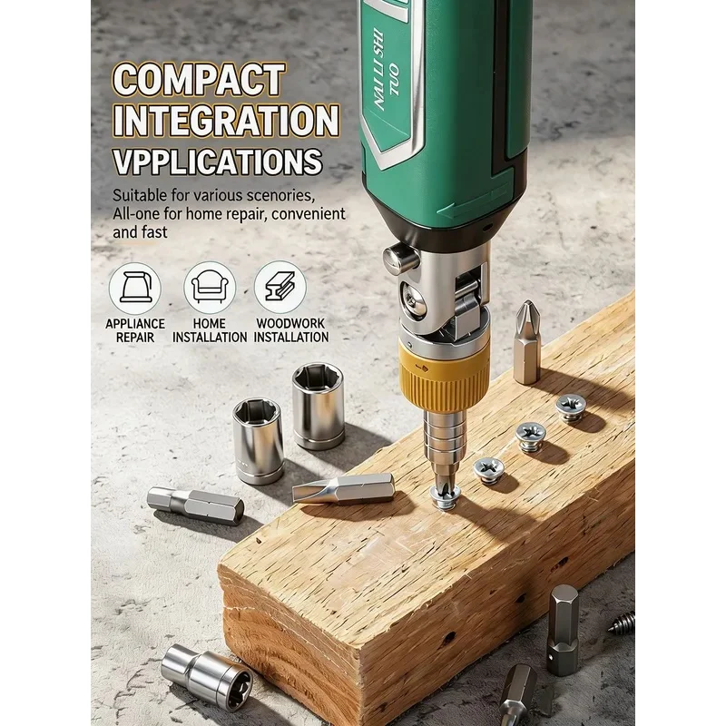 14‑in‑1 Multi‑Function Rotary Ratchet Screwdriver Set, Magnetic Bit Kit, Portable Hand Repair Tool for Home DIY