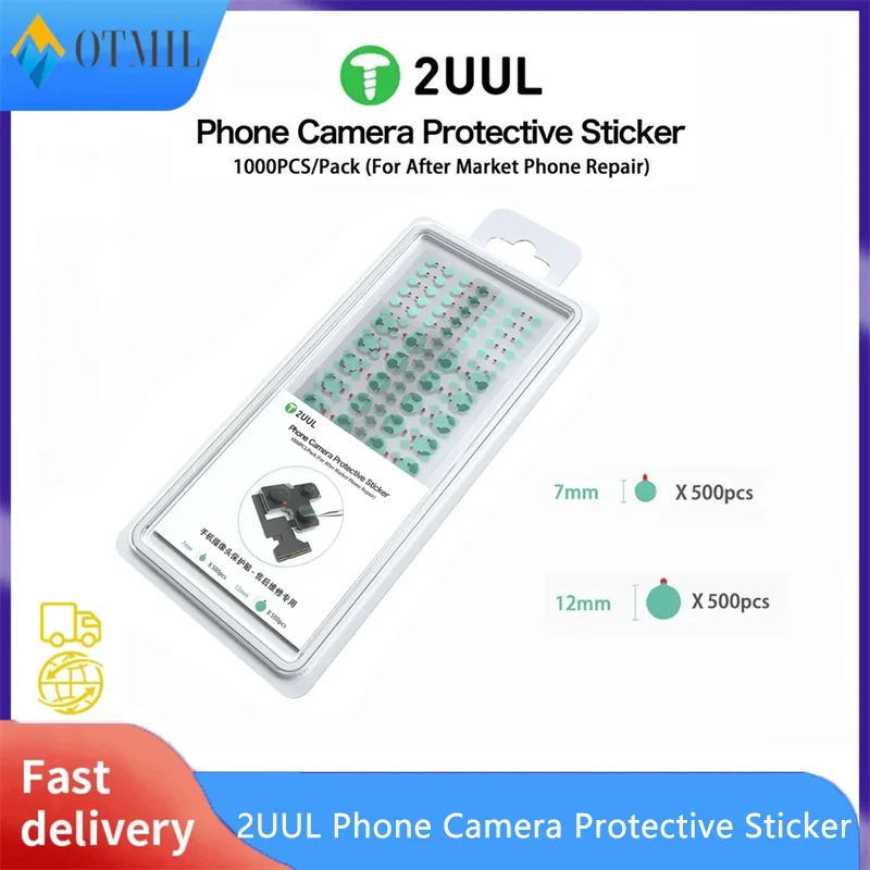 1000PCS/Set 2UUL Phone Camera Protective Sticker Front Rear Infra-red Dot Matrix Face ID Dust Proof Protecte Sticker Adhesive