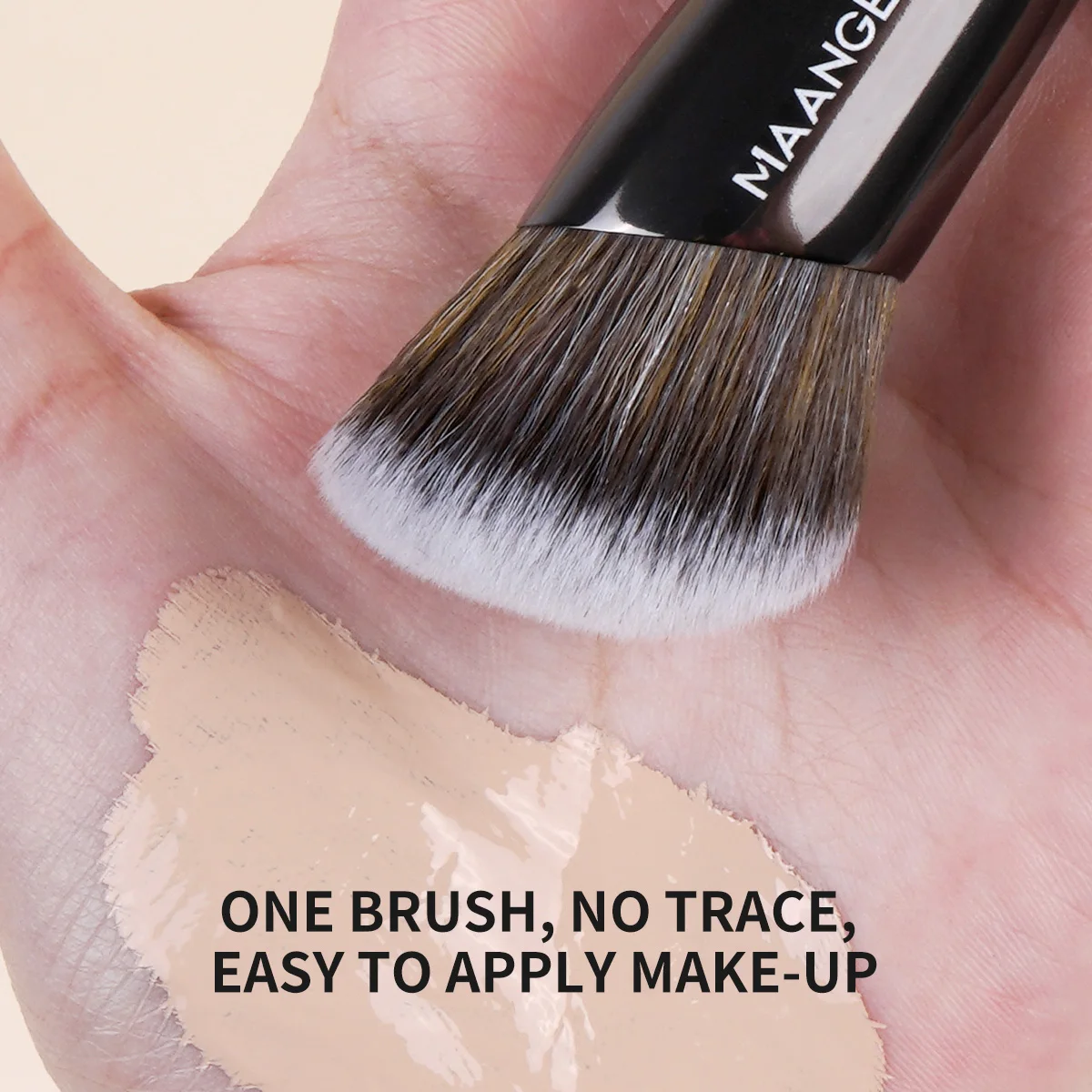 MAANGE Pennello per trucco con angolo superiore Pennello per contorno Fondotinta in polvere Cosmetici Miscelazione Setole morbide Delicato sulla pelle per il regalo da viaggio