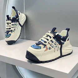 Spring Autumn New Luxury Men's Sneakers Tall Thick Bottom Youth Casual Shoes Comfortable Durable Breathable Running Sports Shoes