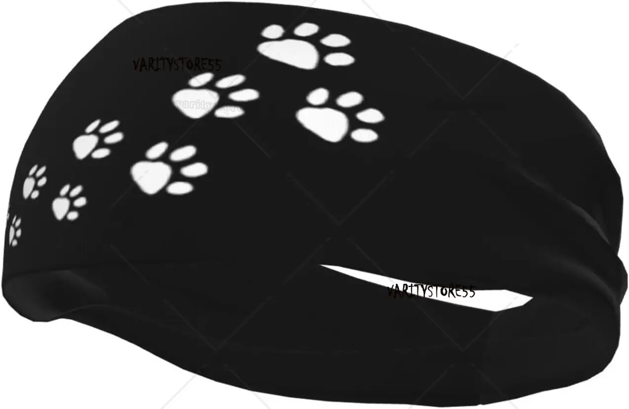 

Dog Cat Paw Animals Anti Sweat Band Outdoor Sports Headband Moisture Absorption Fitness Running Headband