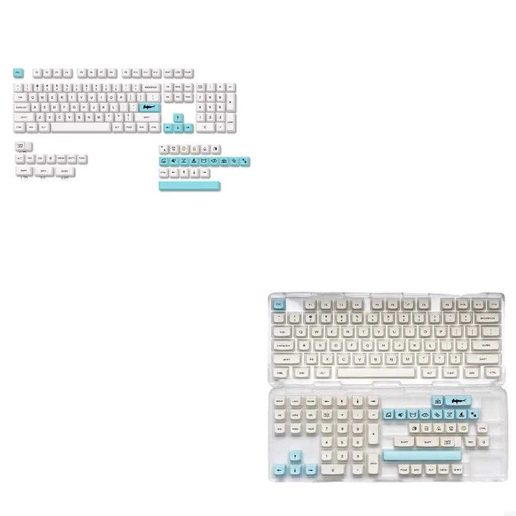 

900F Sea Salt XDA Profile Keycaps PBT Dye Sublimation Set for Mechanical Keyboard
