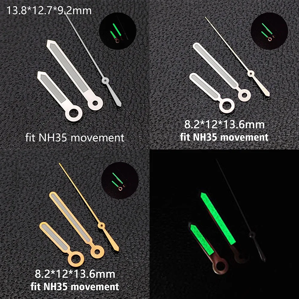

Green Luminous Watch Hands Accessories Hands Fit For NH35 NH36 Automatic Movement Watch Accessories Watch Parts For Wristwatches