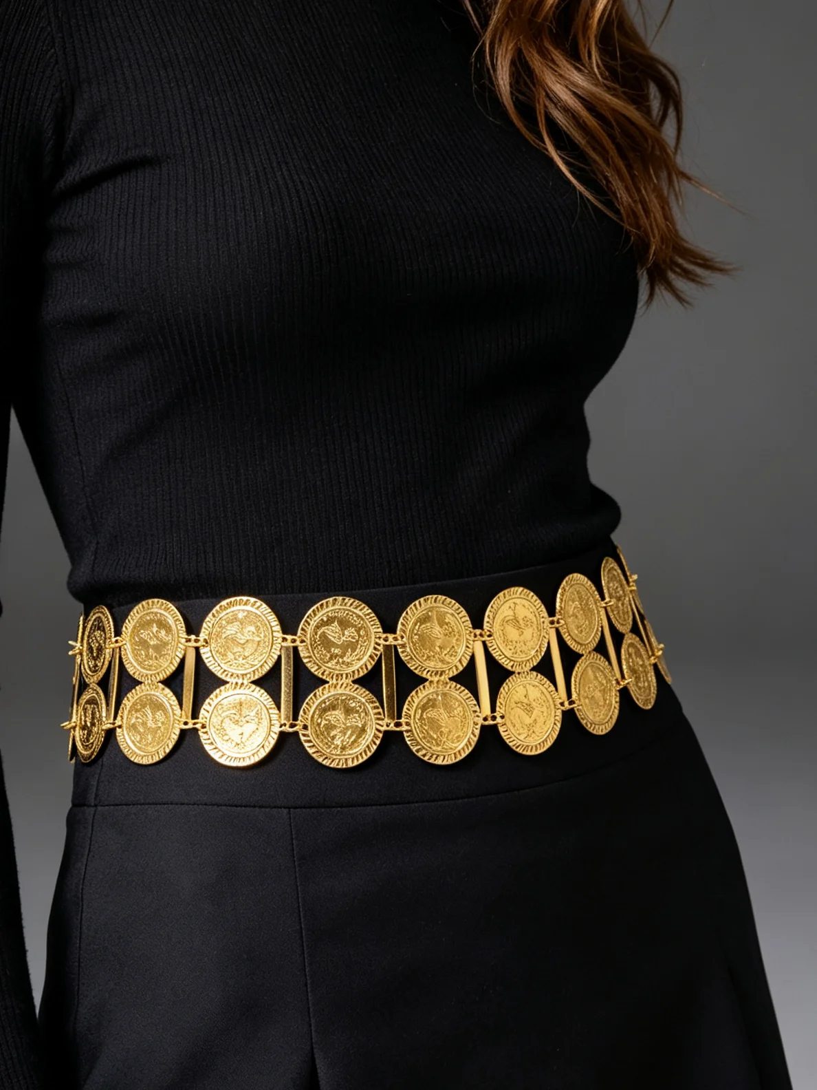 Body Jewelry Luxury - Vintage Luxus Goldene Legierung Münzketten-Taillenkette für