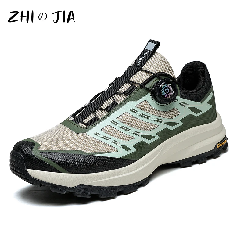 High-Quality Outdoor Leisure Mountaineering Shoes Men's Anti slip Sneaker Spring Autumn Mesh Breathable Rotating Buckle Shoes