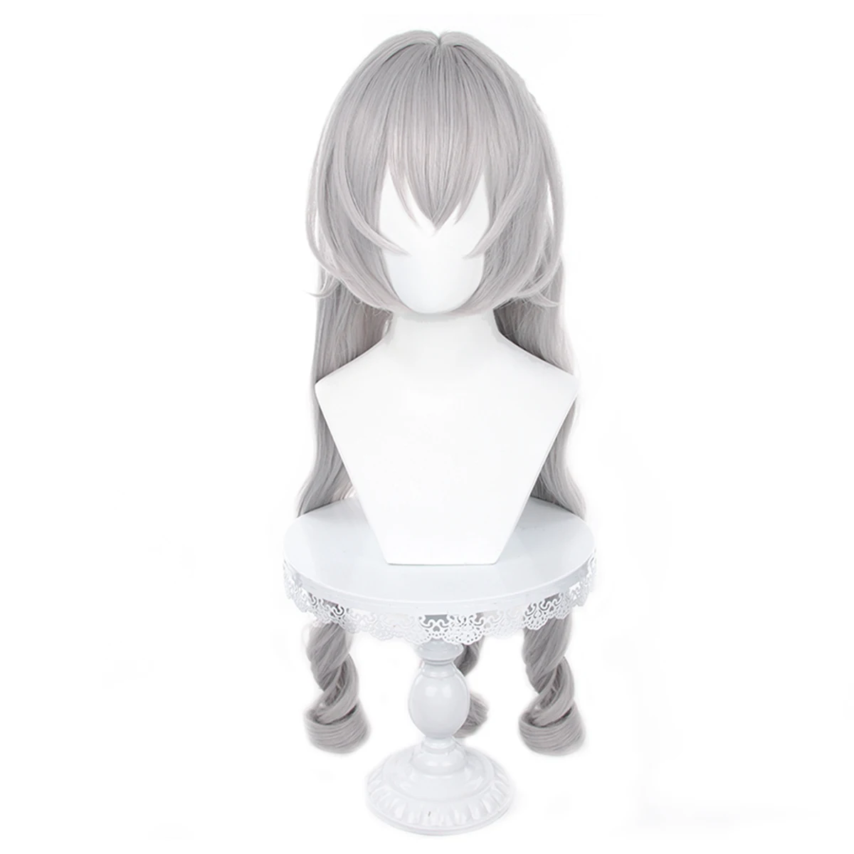 HOLOUN Honkai Star Rail Game Bronya Cosplay Wig Rose Net Heat Resistant Synthetic Fiber Comb Hairpin Adjustable Halloween Party