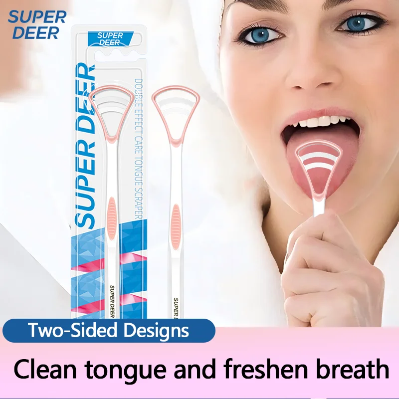 

Super Deer Silicone Tongue Scraper Tongue Cleaner Remove Halitosis Tongue Coating Oral Care Tongue Scraping Brush Oral Care Tool