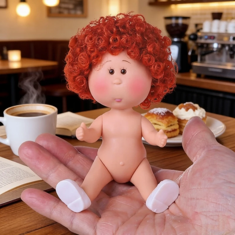 

Модная кукла Мия с кудрявыми волосами, 14 см, темнокожая, виниловая, с глазами-бусинками, для переодевания, подарок на день рождения для детей