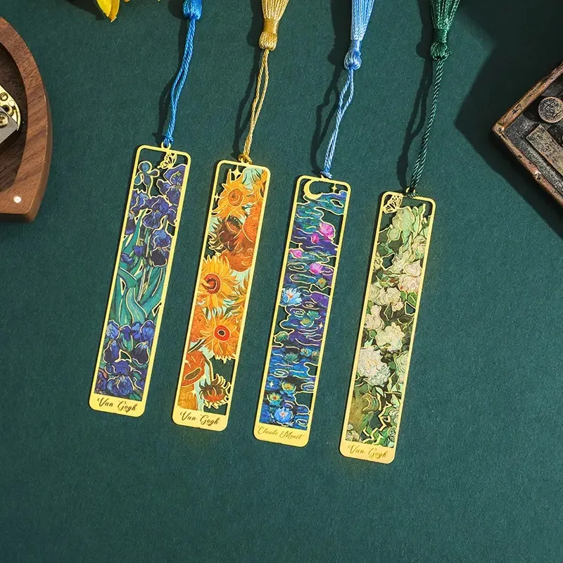 Retro Metal Bookmark Stationery Flowers Separador De Libro Marcapaginas Book Accessories Marque Page School Supplies Book Mark