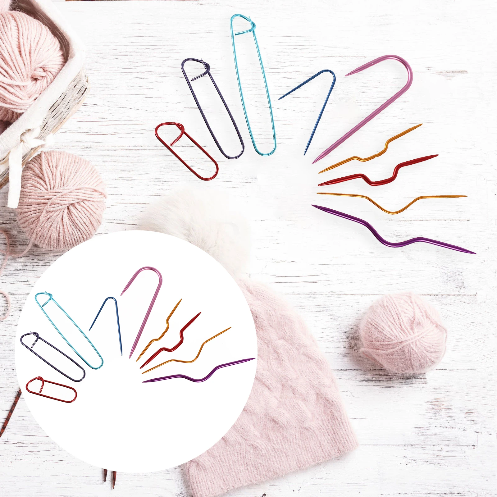 

9PCS Knitting Tools Kit Crochet Hooks Set Durable Practical Colorful Easy Use Variety Accessories Perfect Gift Mom Friends