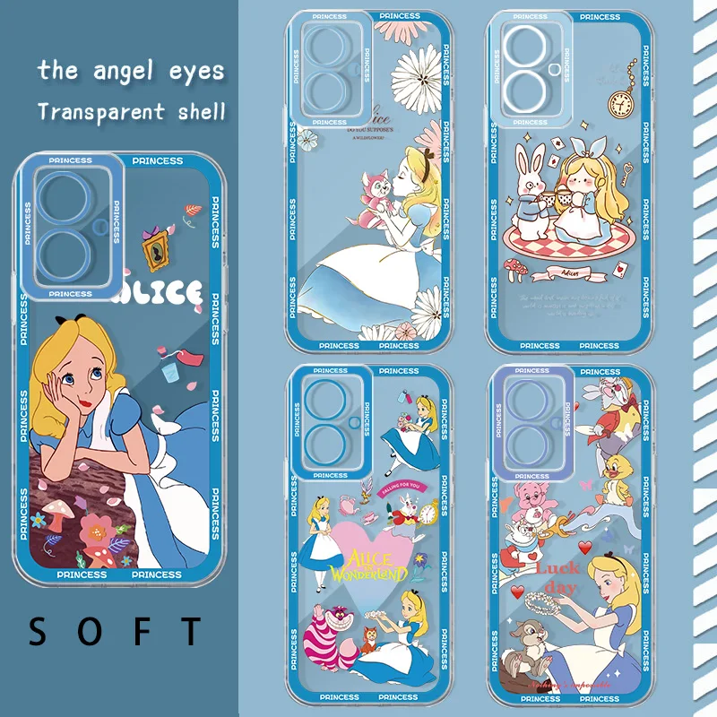 Alice in Wonderland Angel Eye Phone Case For Realme C 67 65 63 55 53 35 33 31 30 25 21 20 15 12 2 8i 9i Narzo 50 Pro Plus Funda