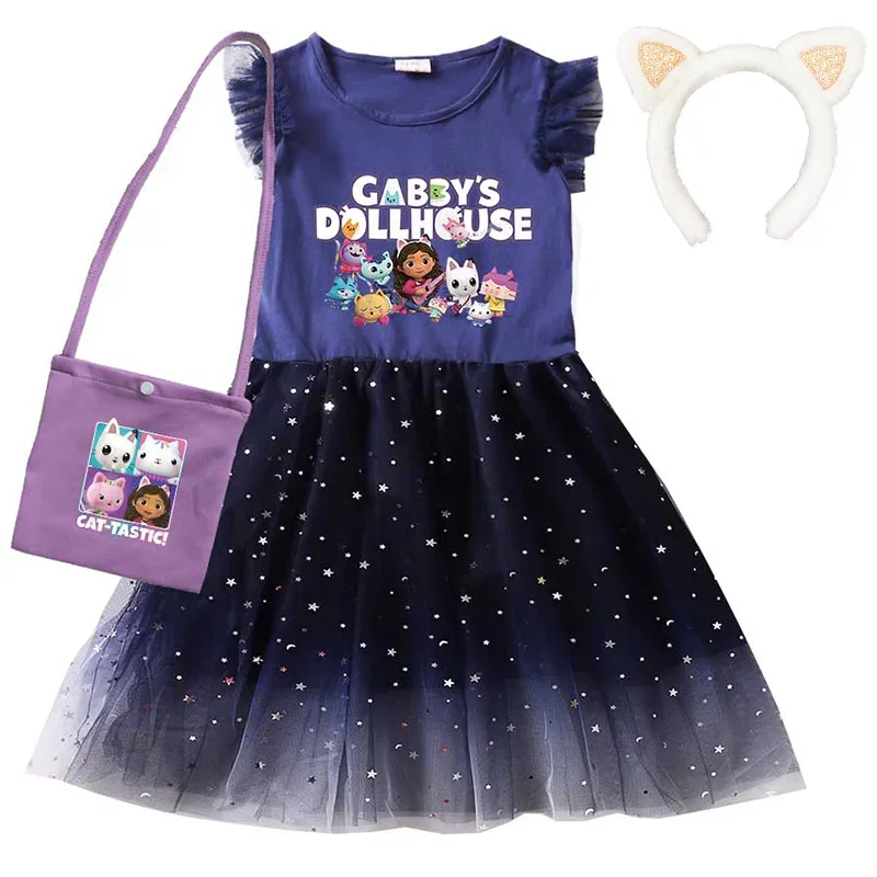 Girls Gabby’s Dollhouse Costume Dress with Headwear Dress Up as Your Favorite Character from the Show with This Pretty Dress