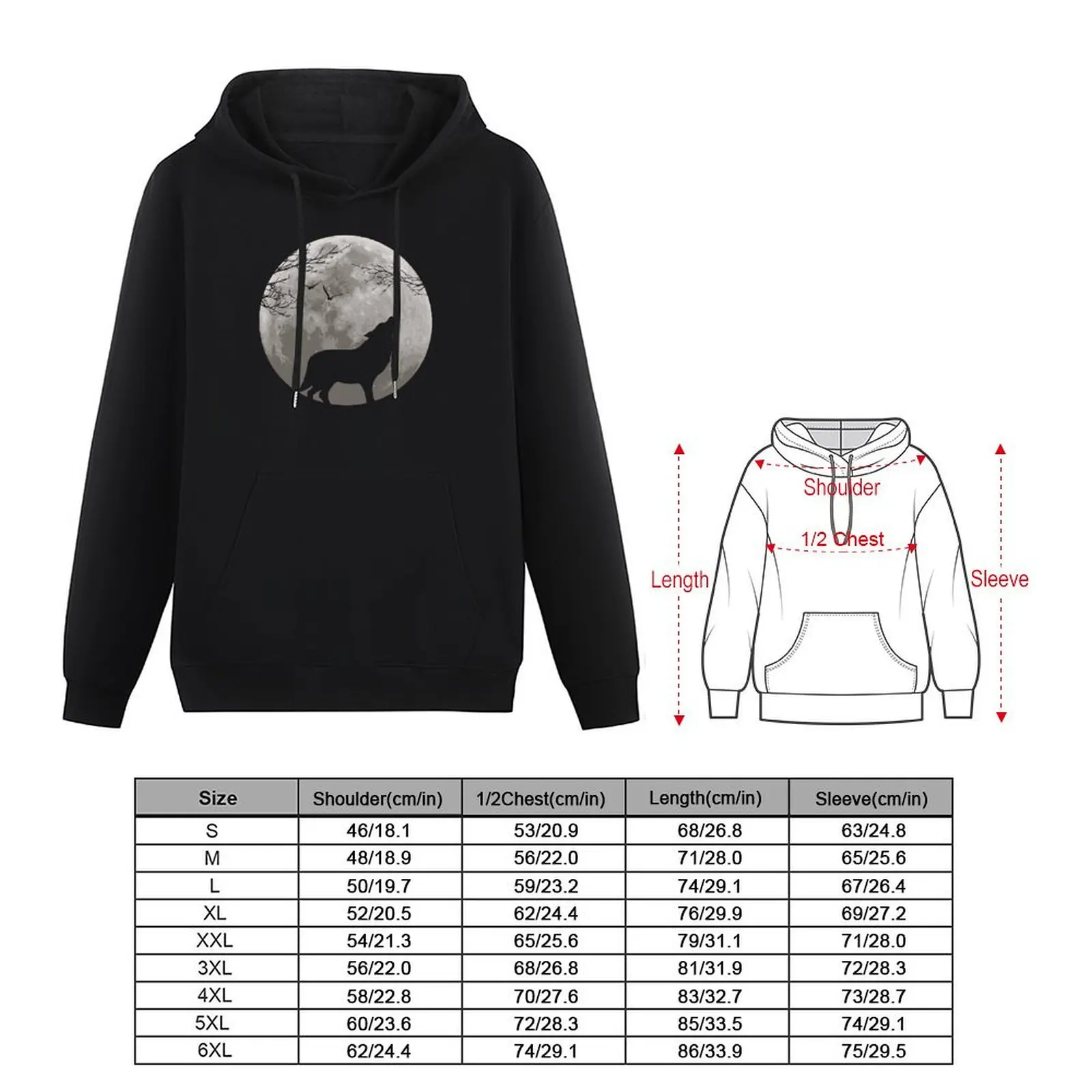 Howling Wolf Pullover Hoodie fashion men korean autumn clothes men hoodie