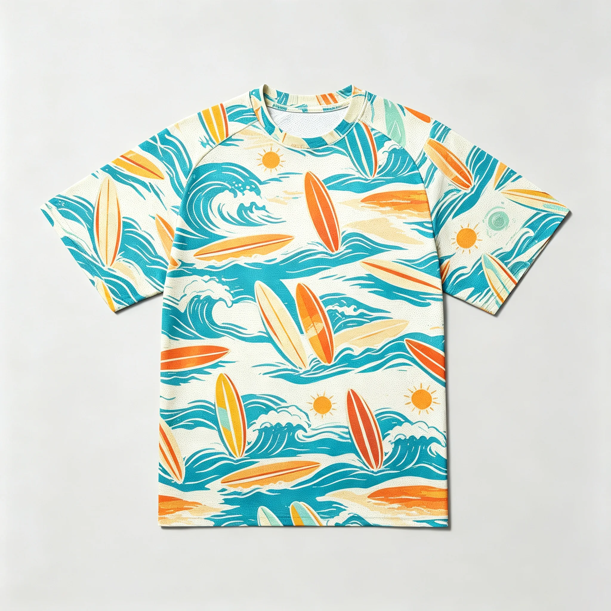 Men & Women Quick‑Dry Mesh Jersey Tee, All‑Over Print, Loose‑Fit Lightweight Daily‑Outdoor Wear, 5 Optional Novelty Summer Tops