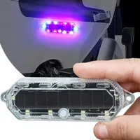 Mini LED Solar Power Car Warning Light Night Security Simulated Alarm Wireless Anti-Theft Caution Lamp Motorcycles Flashing Lamp