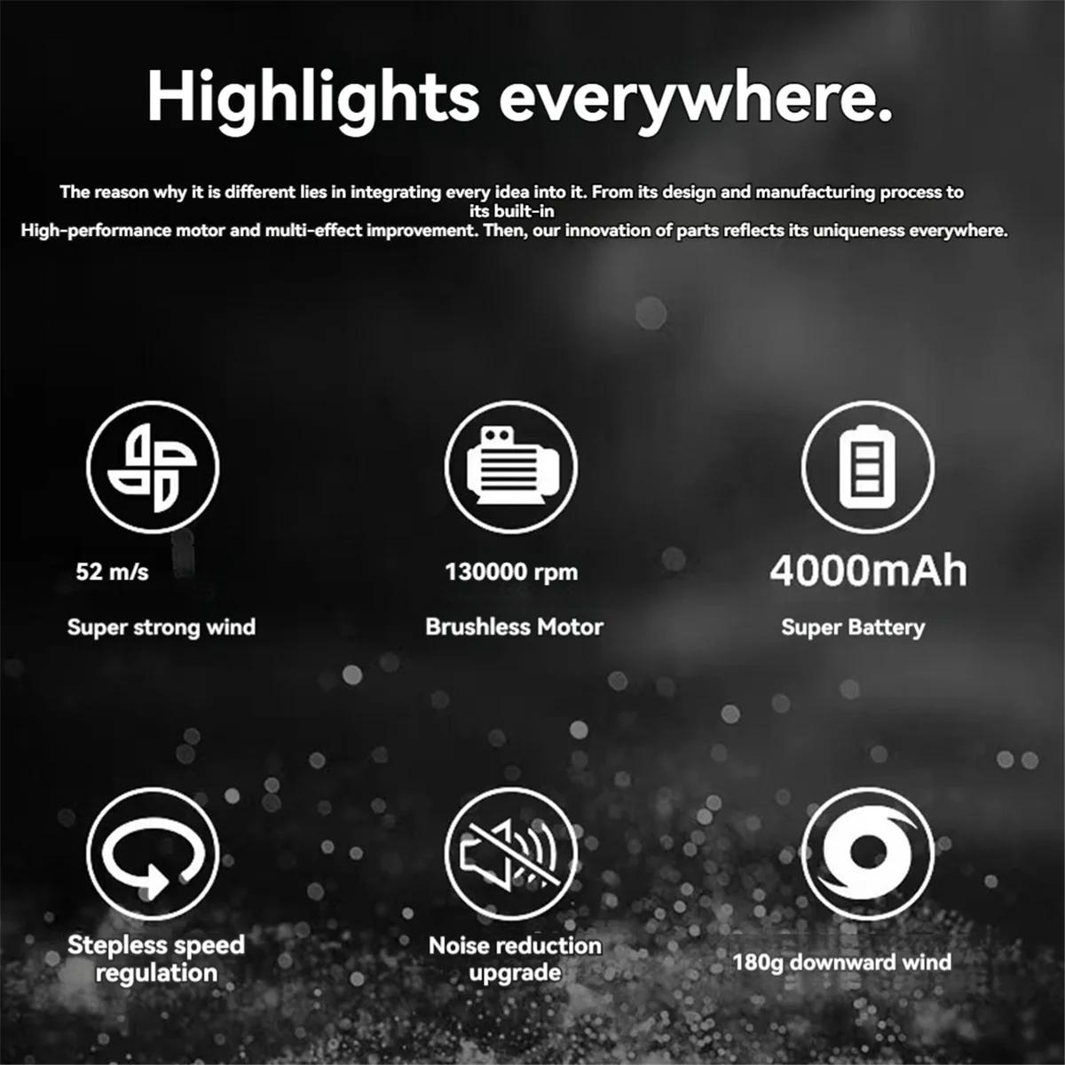 Турбинный вентилятор Ручной турбореактивный вентилятор 130000 Бесщеточный двигатель с жестоким вентилятором об/мин, мощный ветер, бесконечная регулировка скорости, автомобильный воздуходувка