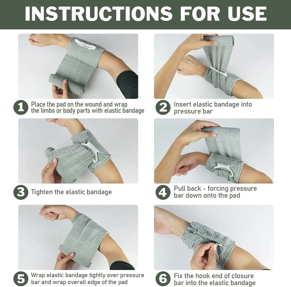 إسرائيل عاصبة الصدمة عدة الطوارئ ضغط الفرقة المعونة عاصبة الطبية خلع الملابس العقيمة لفة الفرقة المعونة الصدمة الطوارئ #6