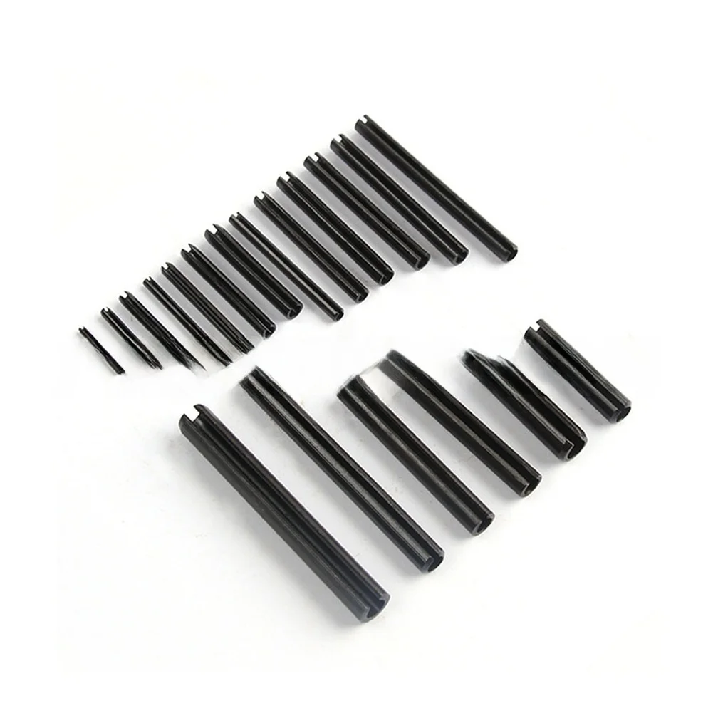 

450Pcs Black Oxide Steel Hollow Split Pins Set 18 Sizes Elastic Spring Locating Pin Kit For Machinery Furniture DIY Fastening