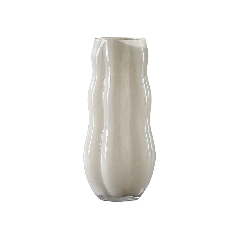 U2 Irregular Glass Vase Wavy Flower Vase Flower Arrangement Accessories Hydroponics Terrarium Home Decoration Accessories