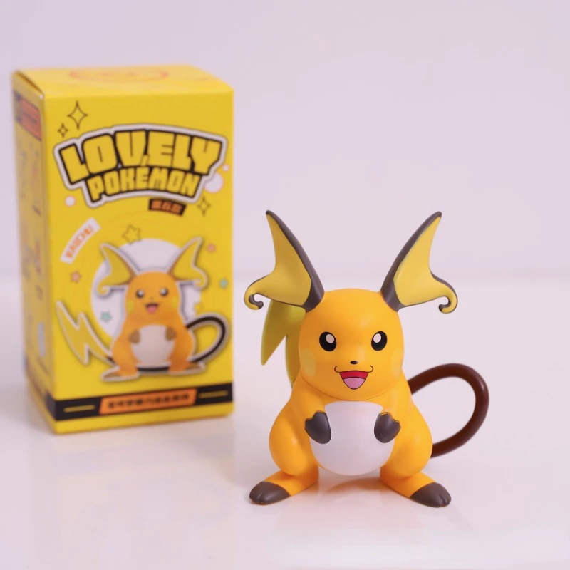 Pokemon Cartoon Anime Pikachu Mimikyu Raichu Pichu Togedemaru Scale Model Figures Doll Toy Set Children Birthday Gifts