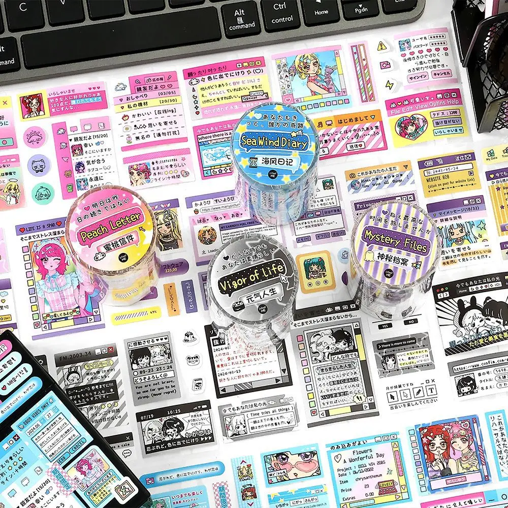 Mr. paper-スクラップブック、ノートブック、フォトフレーム、電話ケース、日記、ウォーターボトル用の装飾ステッカーテープ、ロールあたり200cm