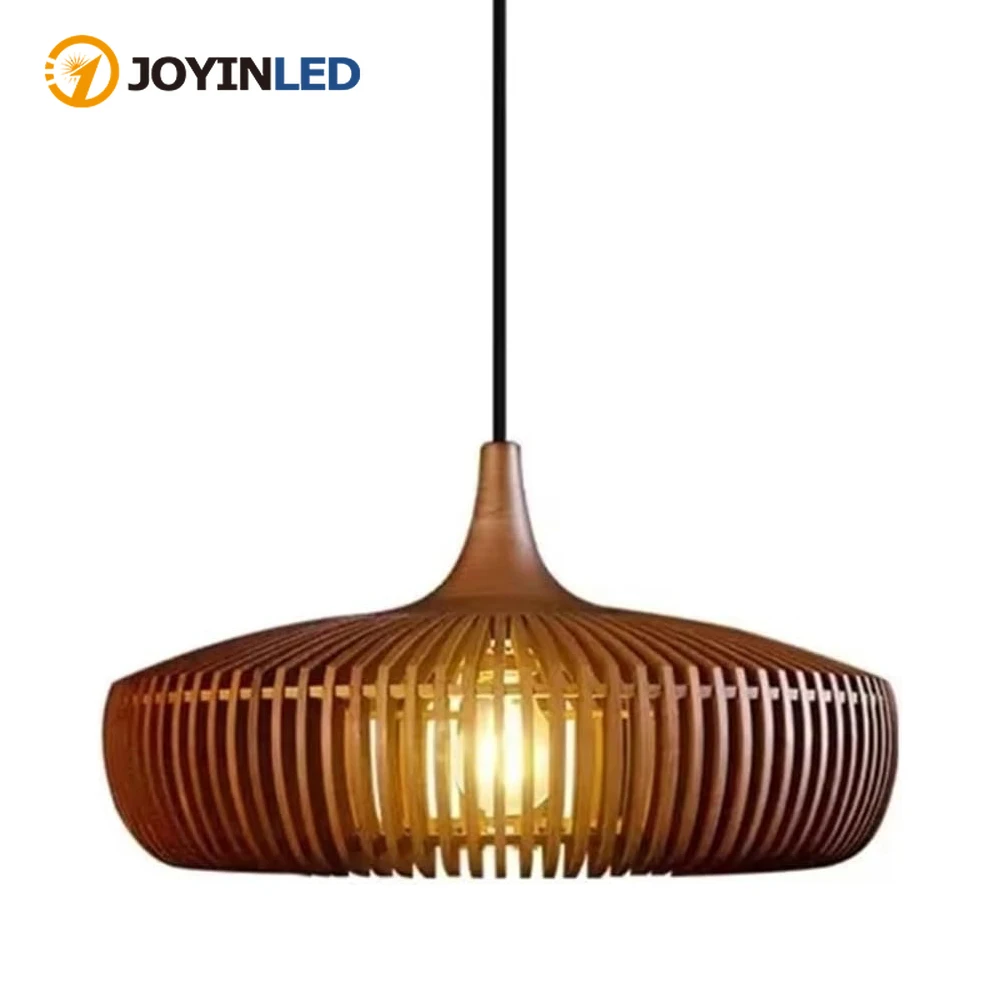 

Деревянная люстра-клетка JOYINLED в датском дизайнерском стиле, подвесной светильник для столовой, кабинета, гостиной, декоративная лампа для стола, лофт-светильник