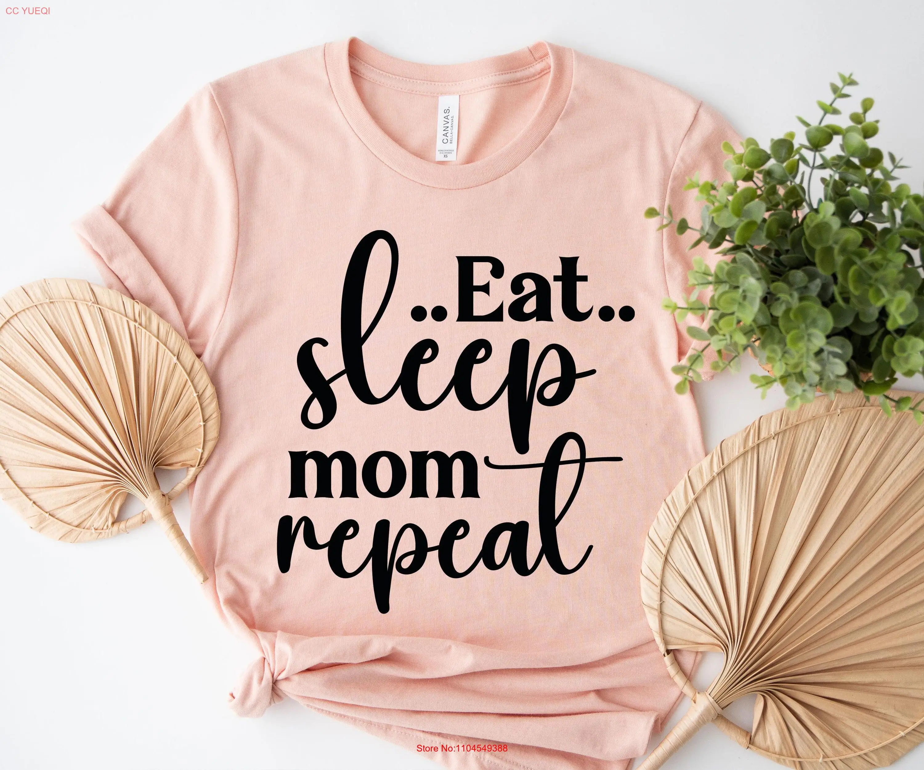 

Футболка Eat Sleep Mom RepeaT, жизнь мамы, День матери, мама, забавная мама, с длинными или короткими рукавами