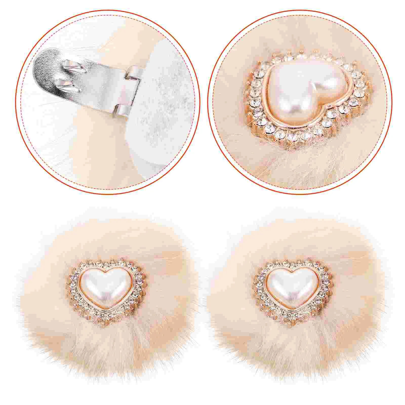 

Plush High Heels Buckles Removable Decoration for Manual Fluffy Shoe Clips Women