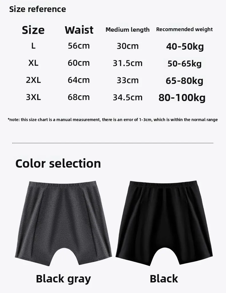 Men High Waist Cotton Incontinence Pants Washable Leak Proof Boxer Brief Elderly Care Soft Comfortable Adult Disability Nursing