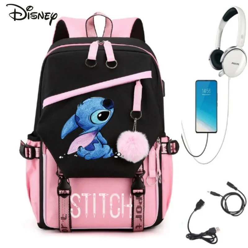 

Disney Stitch 2025 New Men's Backpack Fashion High Quality Travel Backpack Cartoon Versatile Multi Functional Student Backpack