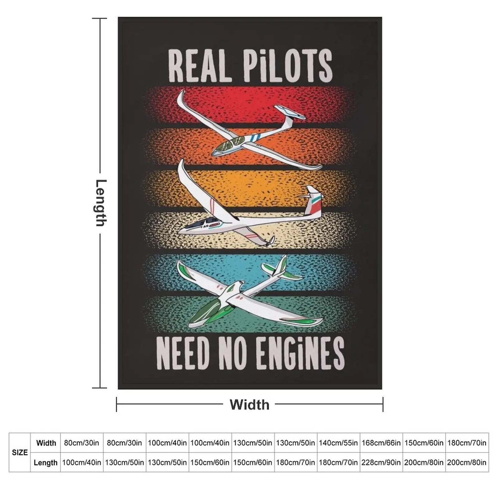 Vintage Sailplane Pilot Gliding Gift For Gliders Throw Blanket couch cozy soft plush fuzzy picnic outdoor blanket