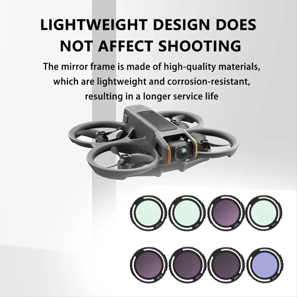 

Комплект фильтров M05K 8 шт. (UV, CPL, ND8, ND16, ND32, ND64) для дрона DJI Avata 2: ND-фильтры, CPL-поляризаторы, фильтры NIGHT STAR