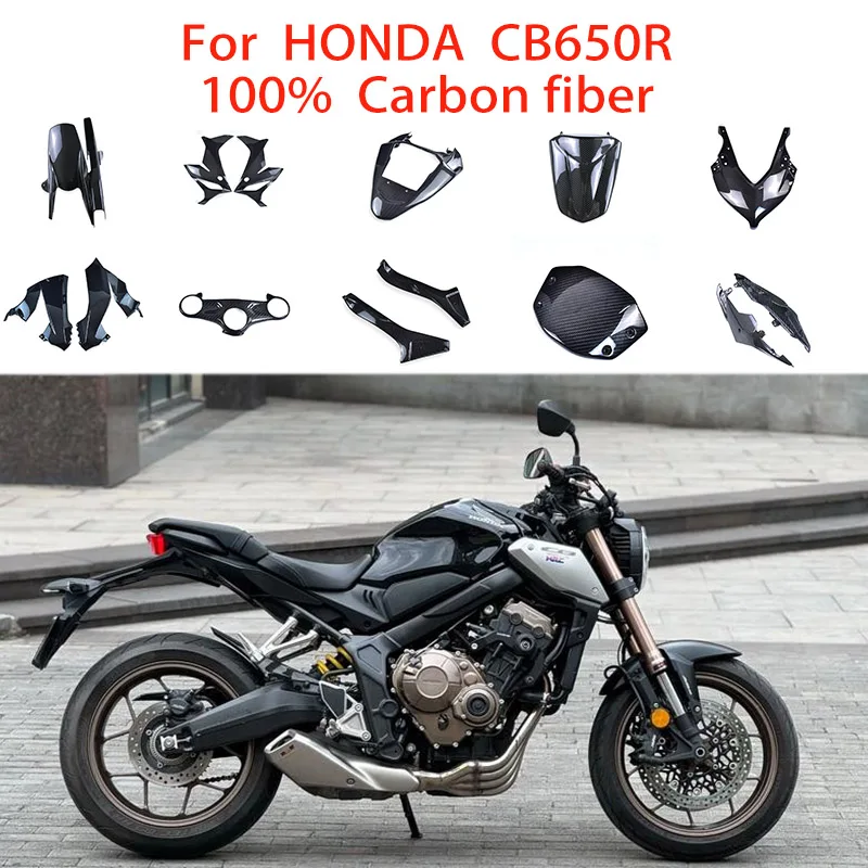 

Для HONDA CB650R: 100% чистый сухой карбоновый комплект обвеса, новые прочные аксессуары для мотоциклов.