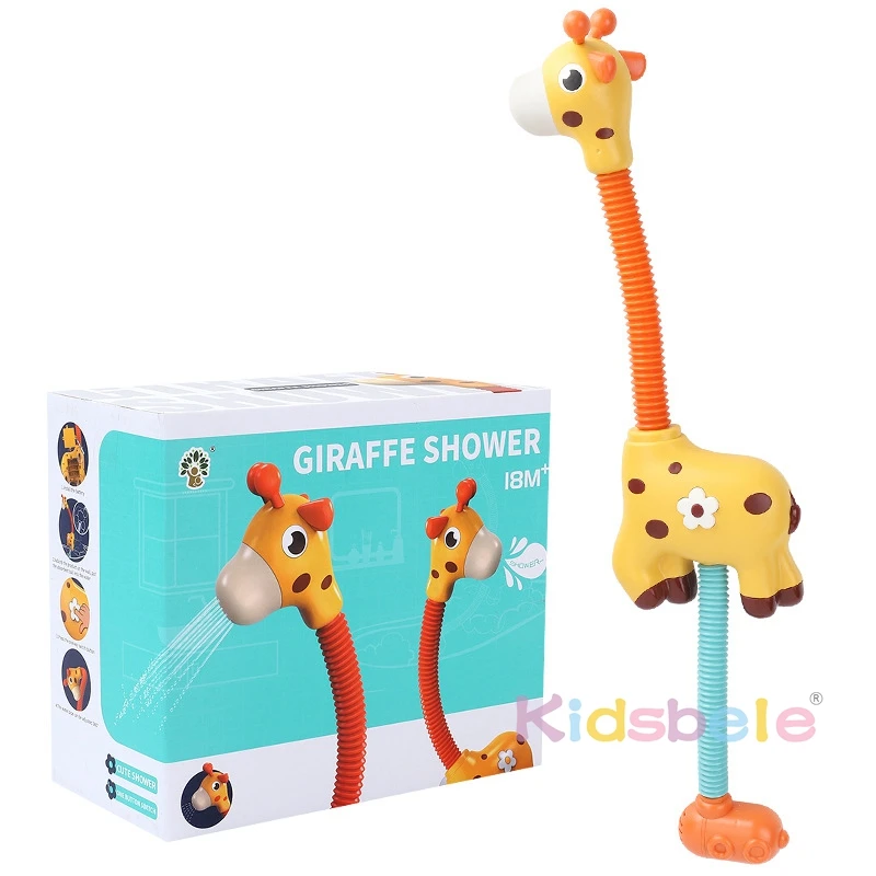 1pc kleine Giraffe elektrische Spray Wasser spritzen Sprinkler perfekte Saug spielzeug für Baby Badewanne Spielzeug & Bad Spielzeug