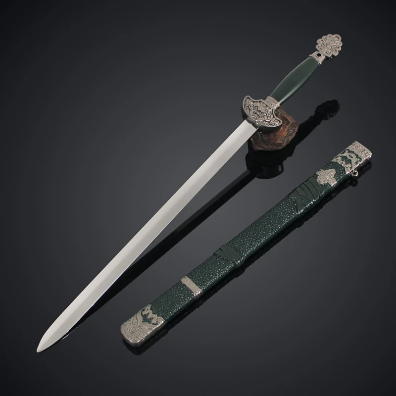 35Cm Game Perifere Qingfeng Zevensterren Zwaard Metalen Oude Zwaarden Wapens Model Speelgoed Mes Desktop Collectible Ornament gift