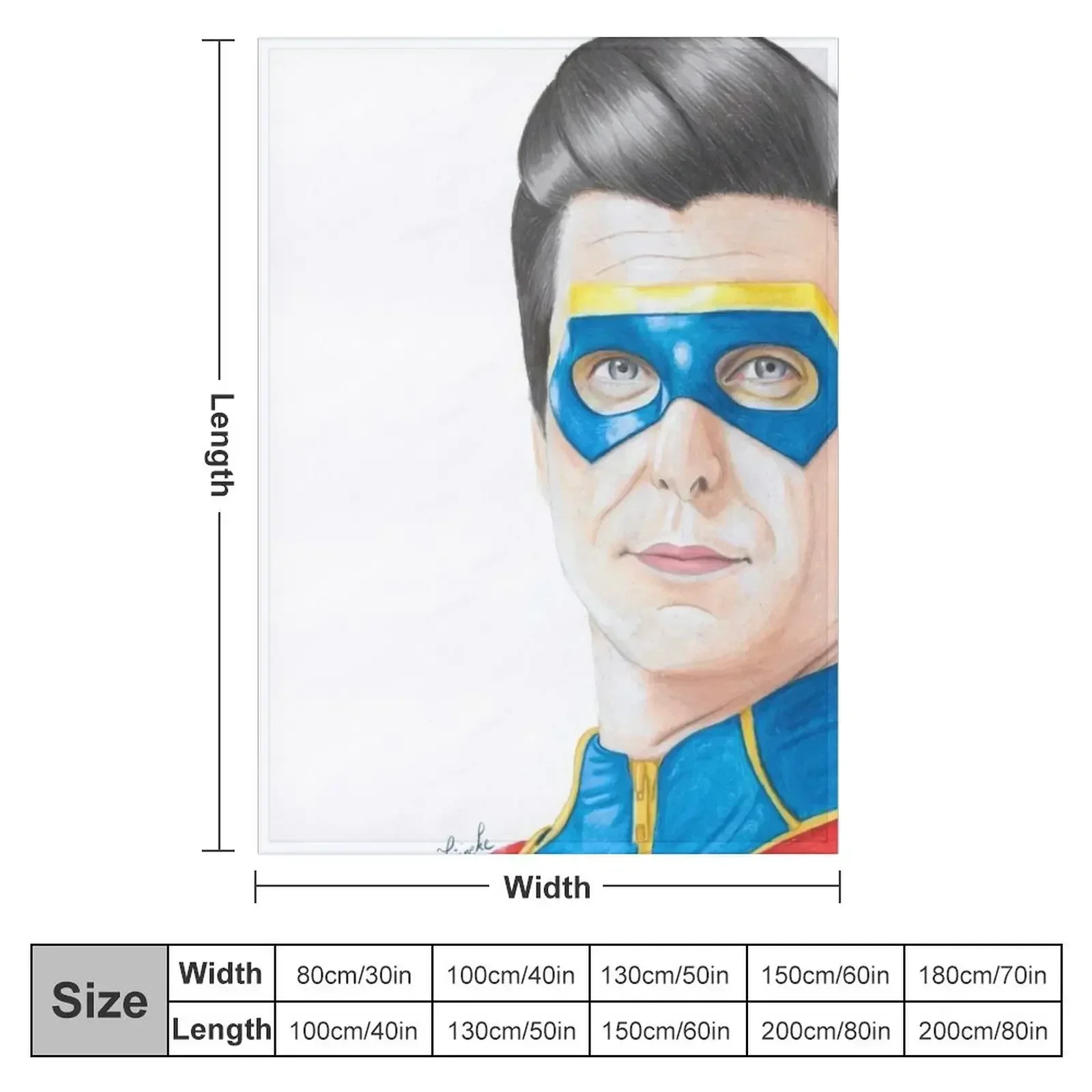 Captain Man - Heroic Traditional Drawing Throw Blanket halloween Soft Flannel Luxury Thicken bed plaid Blankets
