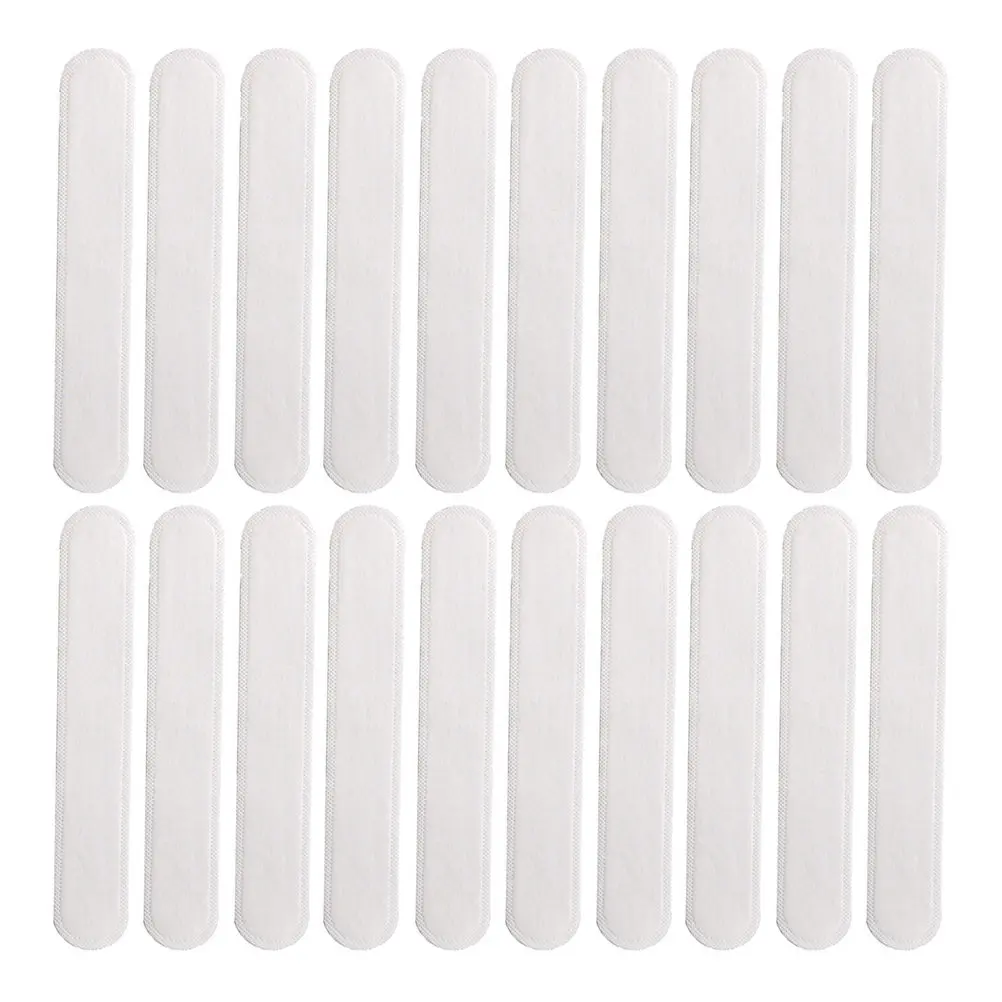 100Pcs Sweat Absorbing Pads Soft Non Woven Hat Sweat Protector Liner Sticker Perspiration Absorption for Caps Lightweight