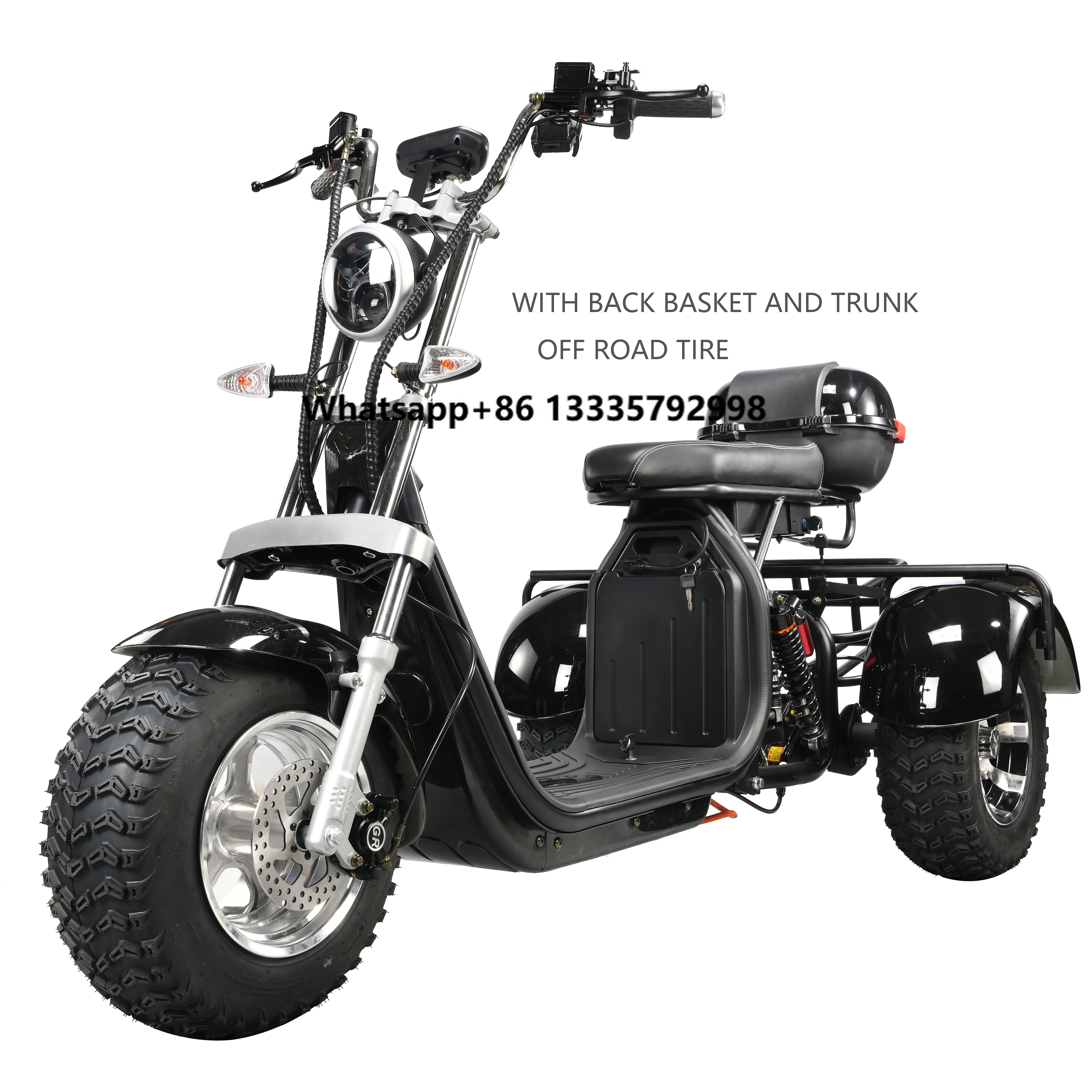 

China 3wheel Three Speed Regulation Charge Power Mobility Scooter Three Wheel Electric Bike Tricycle Adult Motorcycle