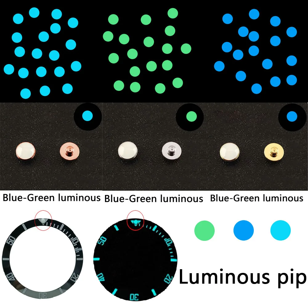 Green lumiuous tubes are suitable for inlaying light-emitting tubes12 clock scales inlaid luminous pearls and replacement parts