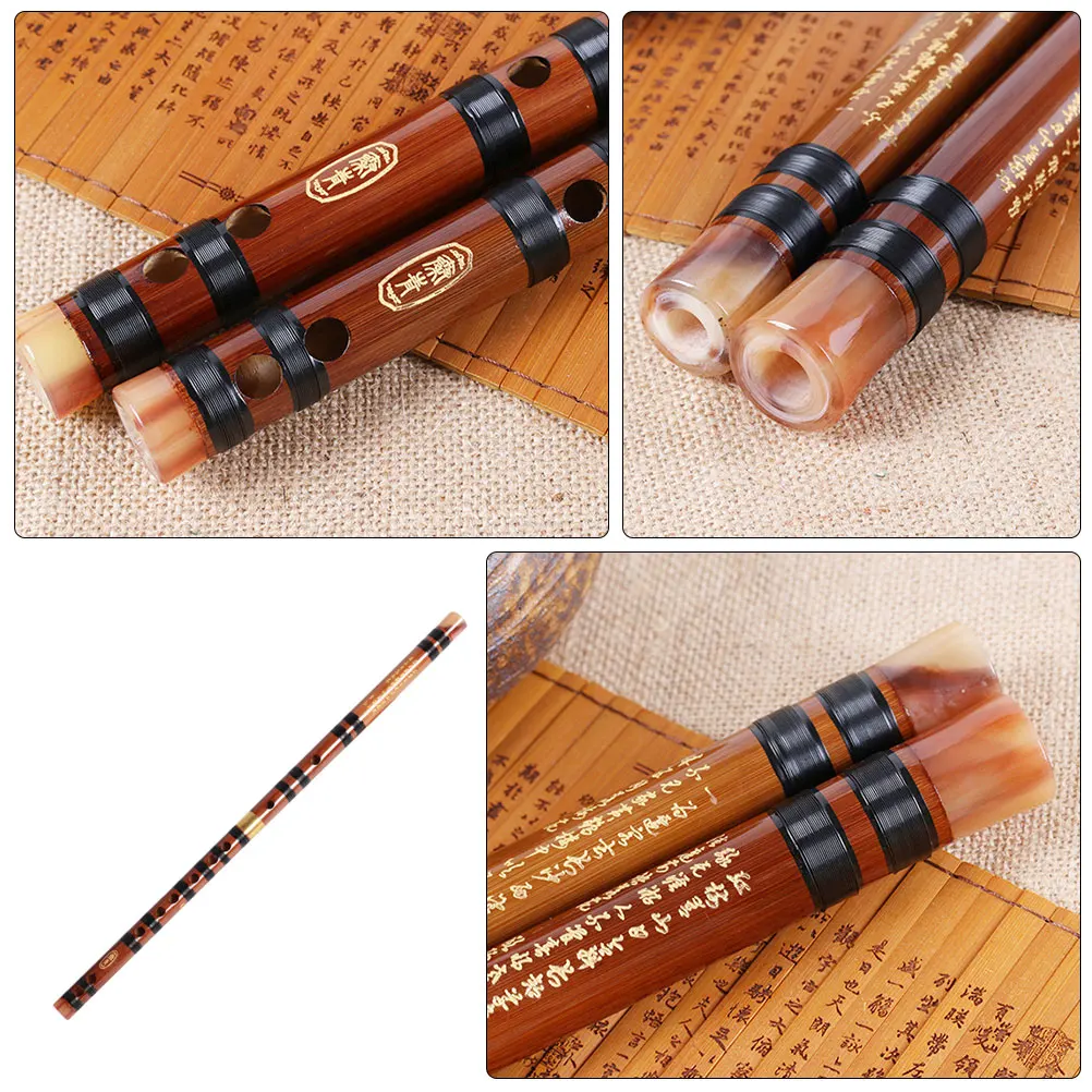 

Beginner Bamboo Flute Portable Toddler Student Music Instrument Imitation Horn Musical for Young People Chinese