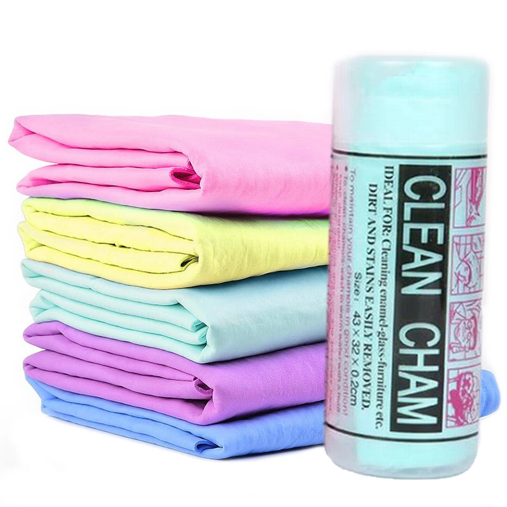 Deer Skin Towel For Car Cleaning 43*32cm Chamois Car Wash Towel Auto Clean Cloth Home Absorbent Cleaning Tool Random Color Towel