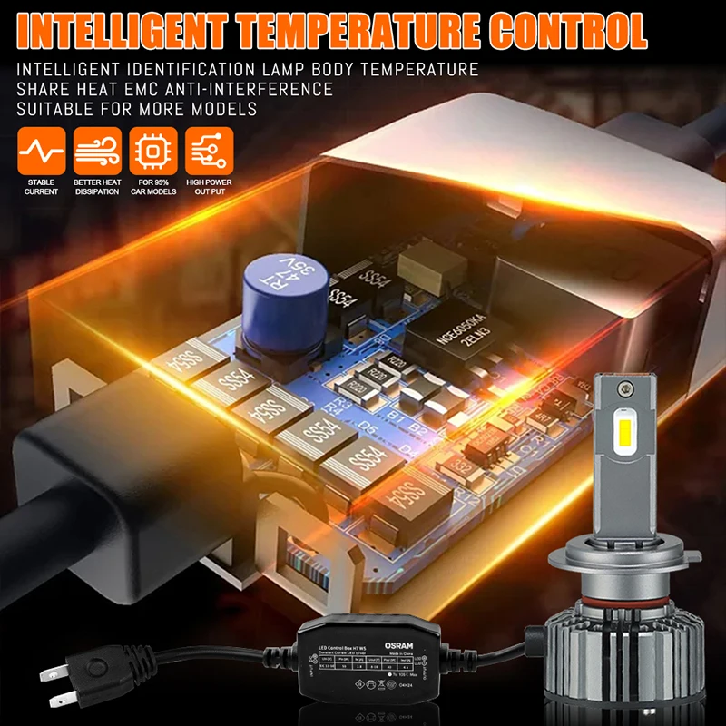 Osram CANbus LED H7 H4 H8 H11 9005 HB3 9006 HB4 9012 HIR2 LED Fog Light 100W Powerful Car Headlight Bulbs 6000K Turbo Error Free