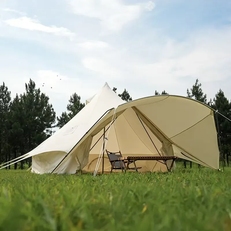 Factory Direct Four-season Waterproof Outdoor Camping Tents Mosquito Netting Oxford Fabric Built-in Arched Canopy Pyramid