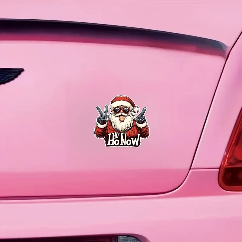 Santa Claus Rock Sticker 1PC Removable PVC Vinyl Decal Waterproof Car Window Christmas Xmas Seasonal Decor