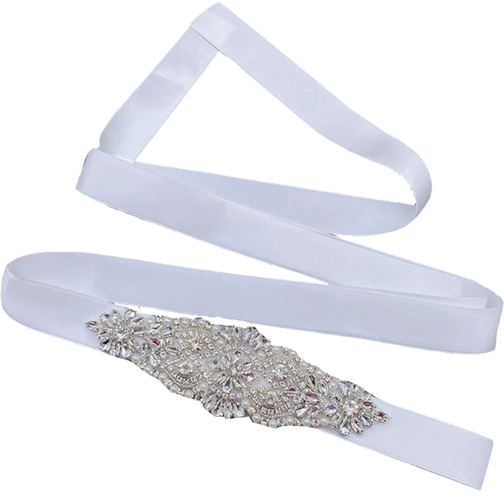Rhinestone Girdle Belt Wedding Dress Bridal European Pearl Decorated Accessories Bright Durable Gloss Maintained
